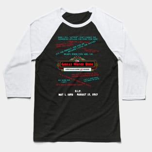 RIP Great Movie Ride Memorial Shirt Baseball T-Shirt